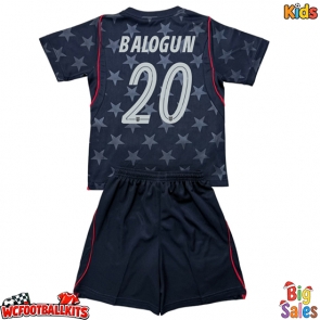 United States Folarin Balogun #20 Replica Away Stadium Kit for Kids World Cup 2026 Short Sleeve (+ pants)